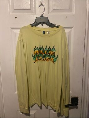 H&M Billie Eilish Long Sleeve Shirt - Yellow and Green